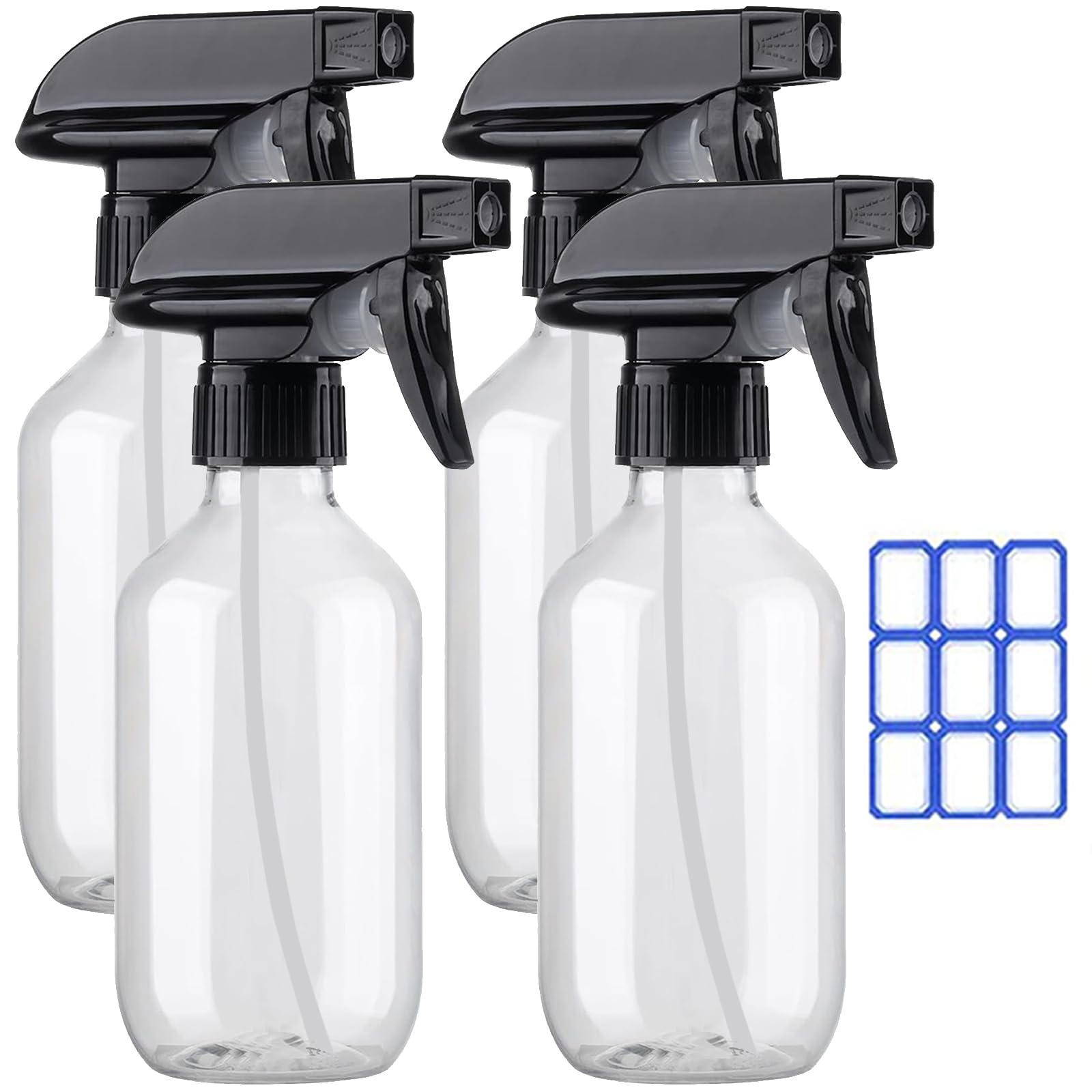 Plastic Spray Bottles for plant - 2Pack/10oz/300ml - Small Spray Bottles | Mist Stream - No Clog No Leak, Easy to Grip with Adjustable Nozzle for Hair, Cooking, Cleaning - BPA Free