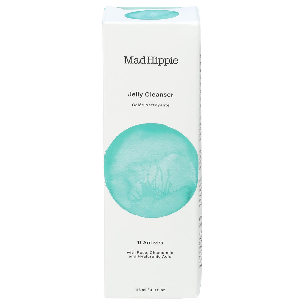 Mad Hippie Gel Cleanser - Jelly to Milky Hydrating Face Wash for Women/Men with Rose, Chamomile, and Hyaluronic Acid, 4 FL OZ