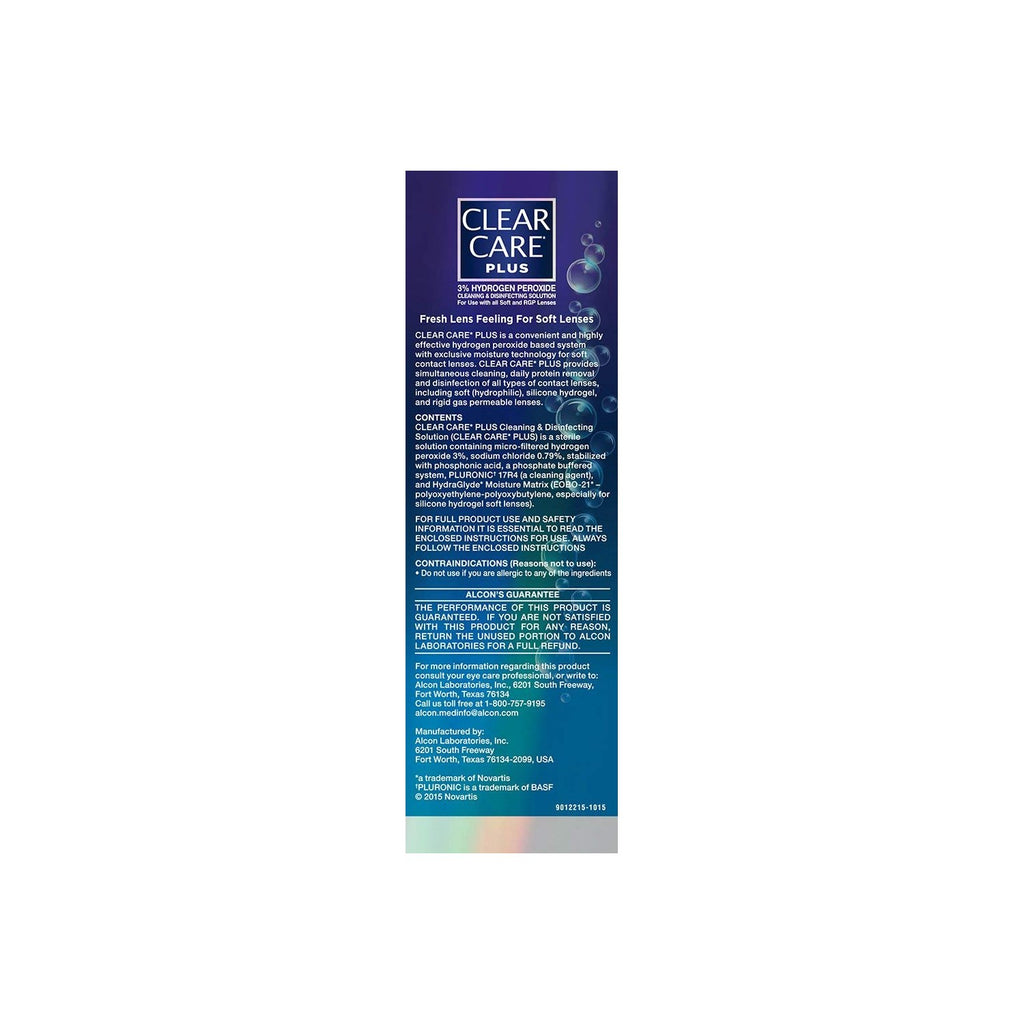 CLEAR CARE Plus Cleaning & Disinfecting Contact Lens Solution, 12 Oz 2 Pack
