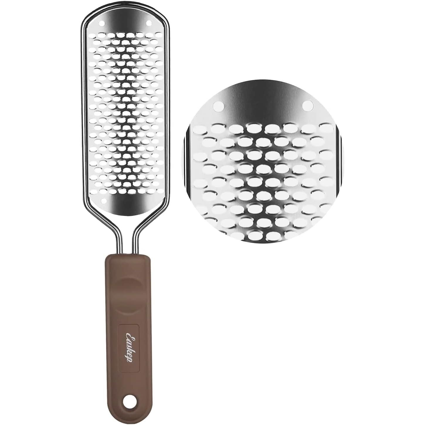 Buy now Foot File Foot Scrubber Pedicure - Callus Remover for Feet Easkep Professional Grater Rasp Foot Scraper Corns Callous Removers Cracked Dead Skin Remover for Dry and Wet Feet (Golden) Silver at indiglob india