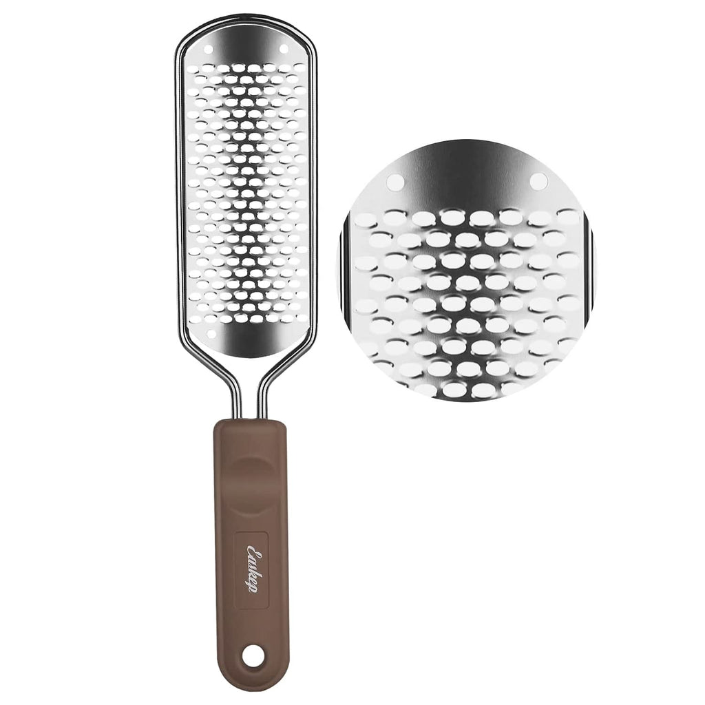Foot File Foot Scrubber Pedicure - Callus Remover for Feet Easkep Professional Grater Rasp Foot Scraper Corns Callous Removers Cracked Dead Skin Remover for Dry and Wet Feet (Golden Set)