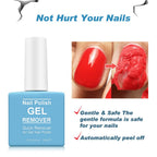 2 Pack Gel Nail Polish Remover, Gel Polish Remover for Nails, Easily Magic Soak-Off Gel Polish in 2-5 Minutes - Safe, No Need For Foil, Soaking Or Wrapping ( with 1 Cuticle Pusher and Nail Scraper)