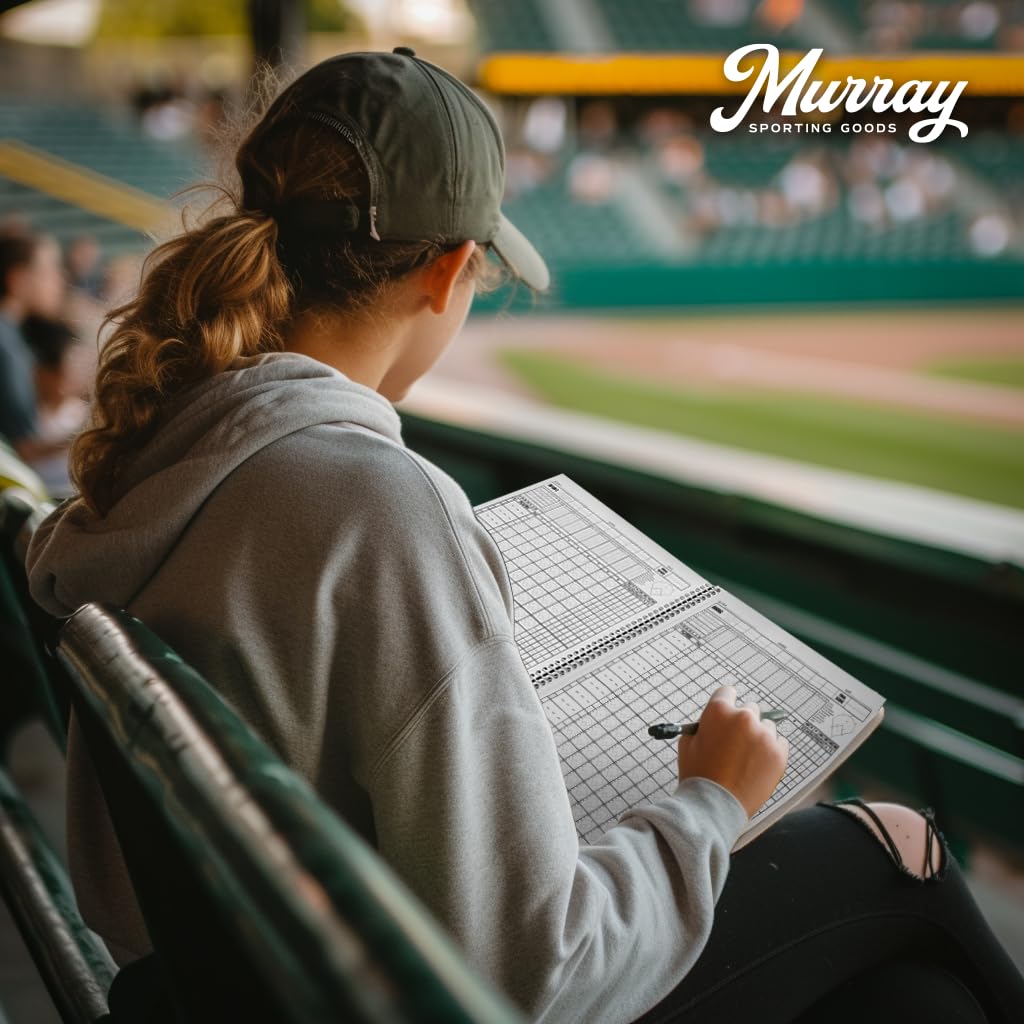 Murray Sporting Goods Baseball/Softball Scorebook - Side-By-Side Spiral Bound - 35 Games