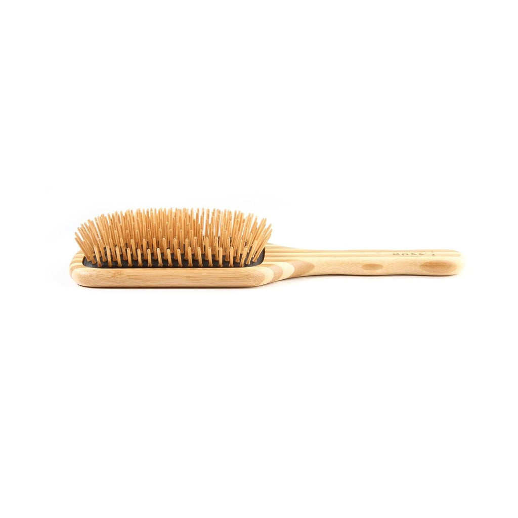 Buy now Bass Brushes | The Green Brush | Bamboo Pin + Bamboo Handle Hair Brush | Large Paddle at indiglob india