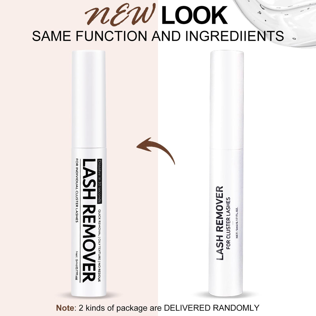 Eyelash Glue Remover 5ML Cluster Lash Remover | for False Lashes, Bond and Wispys, Gentle Non-irritating Mascara Wand