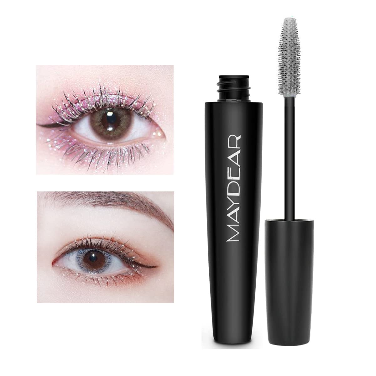 Buy now Maydear Dark Green Waterproof Long Lasting Smudgeproof Mascara for Women's Eye Makeup Silver at indiglob india