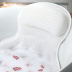 Bath Pillows for Tub, Luxury Bathtub Pillow for Head and Neck Support, Gray | Soft 4D Mesh, Padded Headrest, 6 Non-slip Suction Cups, Quick-drying, Machine Washable, Wash Bag Included, Bath Accessories