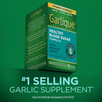 Garlique Garlic Extract Supplement, Healthy Blood Sugar Formula, Blood Sugar Support, 6000 mcg allicin, Odorless & Vegan, 60 Caplets