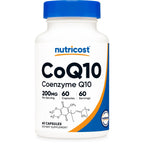 Nutricost CoQ10 200mg, 60 Vegetarian Capsules, 60 Servings, Vegetarian | High Absorption, GMO-Free, Coenzyme Q10