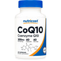 Nutricost CoQ10 200mg, 60 Vegetarian Capsules, 60 Servings, Vegetarian | High Absorption, GMO-Free, Coenzyme Q10