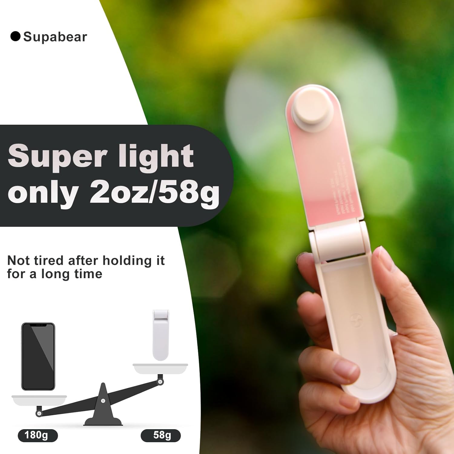 Buy now Personal Handheld Fan, Mini Portable Pocket Fan, Small Lightweight USB Rechargeable for Home Sports Outdoor Travel, 2 Speed Powerful Wind (Pink) at indiglob india
