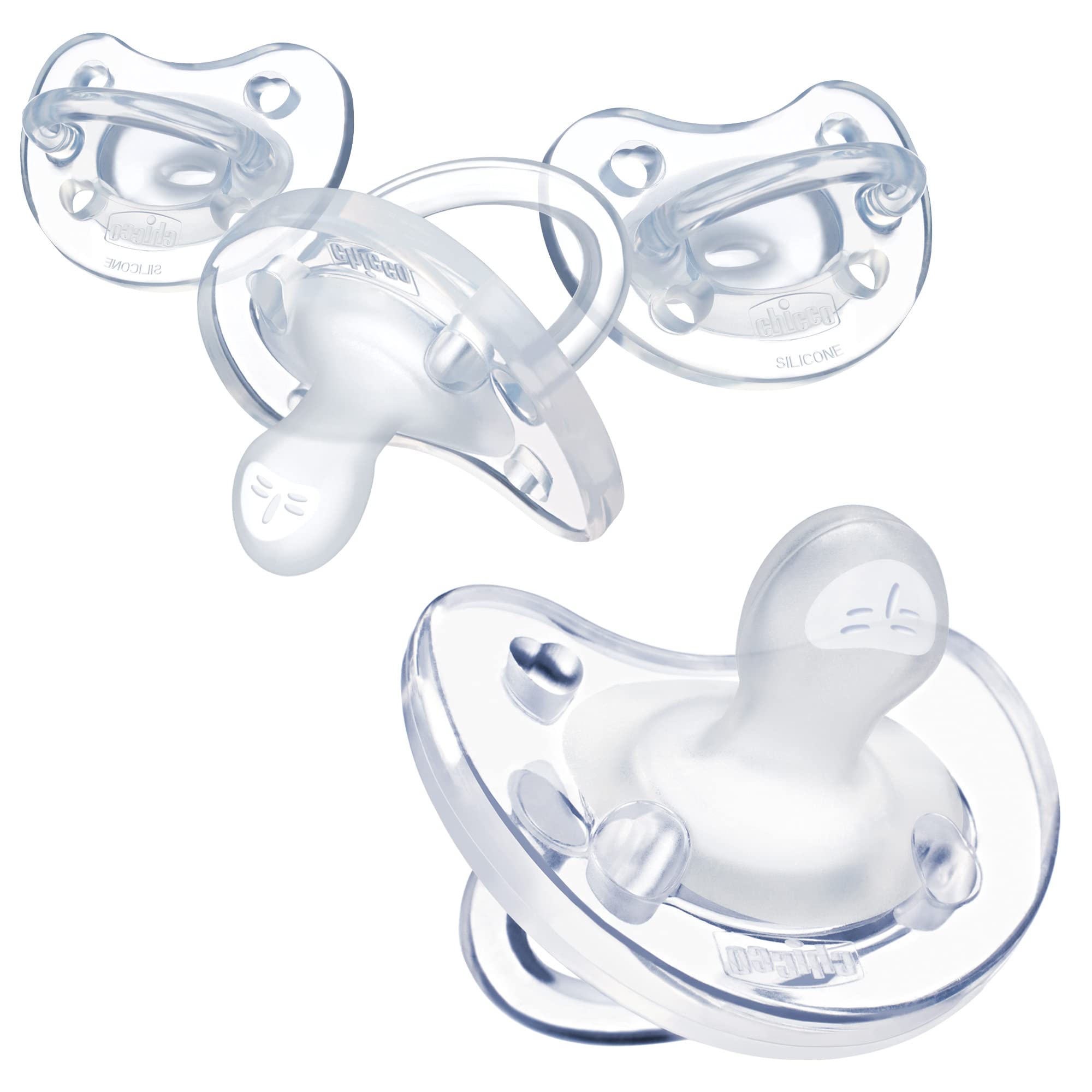 Buy now Chicco PhysioForma Silicone Orthodontic Pacifier, 0-6m | 100% Soft Silicone | Supports Breathing & Oral Development | Satin-Textured Nipple | Includes Sterilizing Case | BPA Free | Blue/Green, 2pk 0 to 6 months Clear Four Pack 4 Count (Pack of 1) at indiglob india
