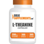 BulkSupplements.com L-Theanine Capsules - L-Theanine Supplement, L-Theanine 200mg, Theanine Pills - Amino Amino Supplement, Gluten Free - 1 Theanine Capsule per Serving, 365 Capsules