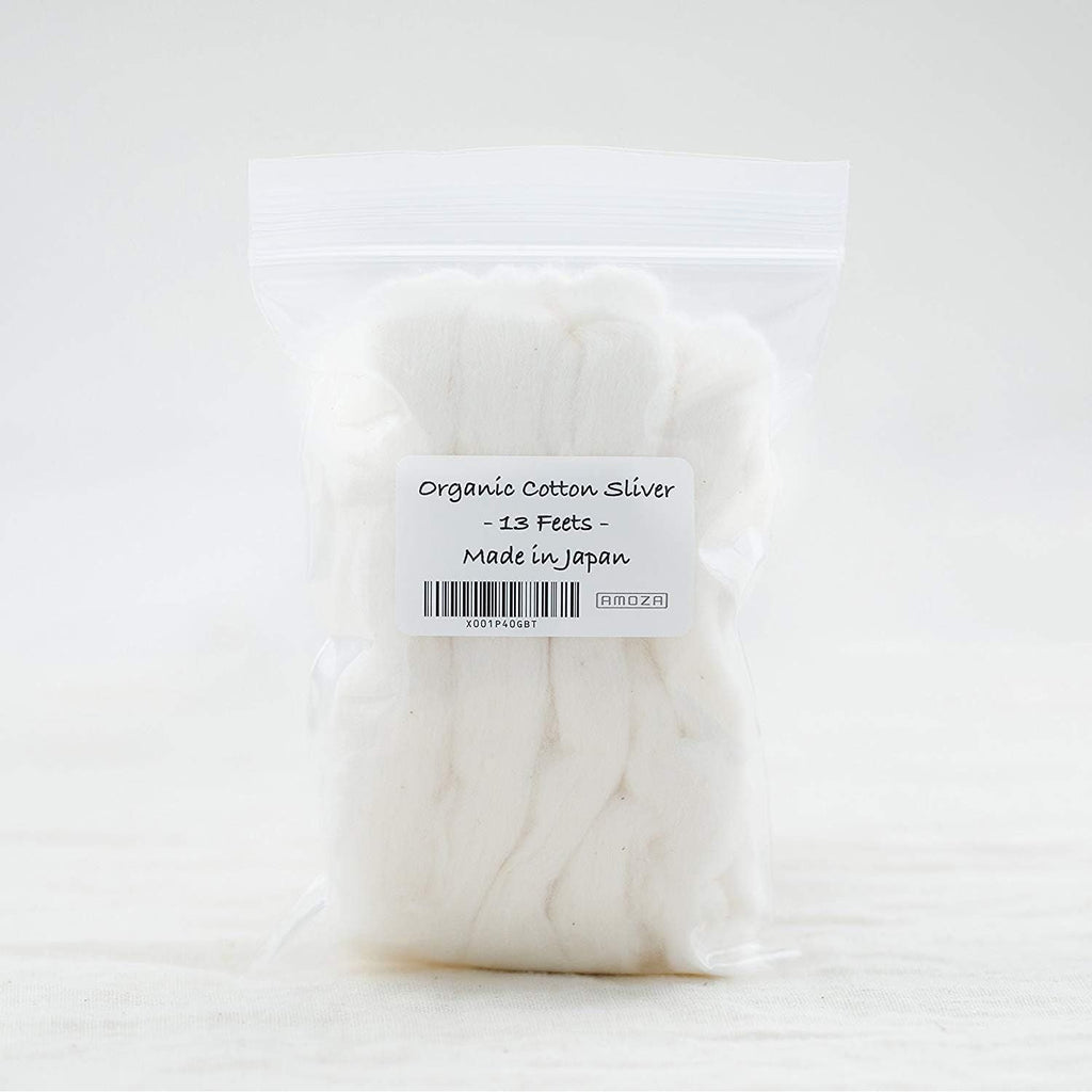 Buy now Japanese Organic Cotton Sliver 13 Feets 100% Organic Unbleached [Made in Japan] (4 Packs) at indiglob india