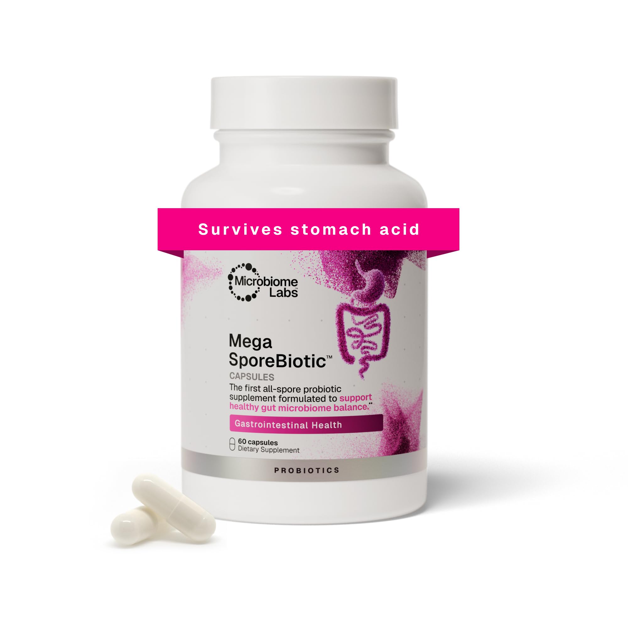 Microbiome Labs Mega SporeBiotic Daily Probiotic for Women + Men, 180 Ct