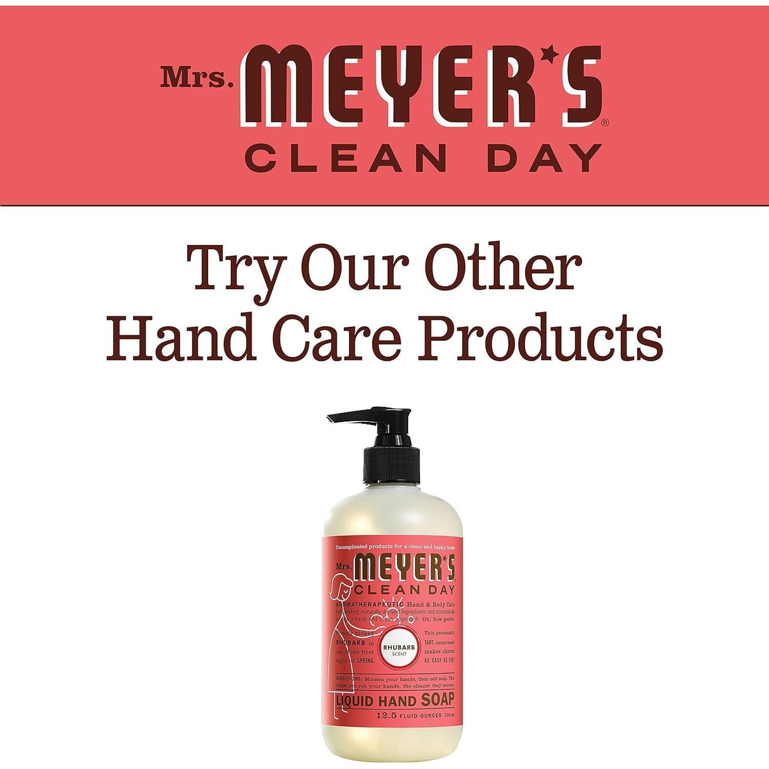 Buy now MRS. MEYER'S CLEAN DAY Hand Soap, Made with Essential Oils, Rhubarb, 12.5 fl. oz at indiglob india