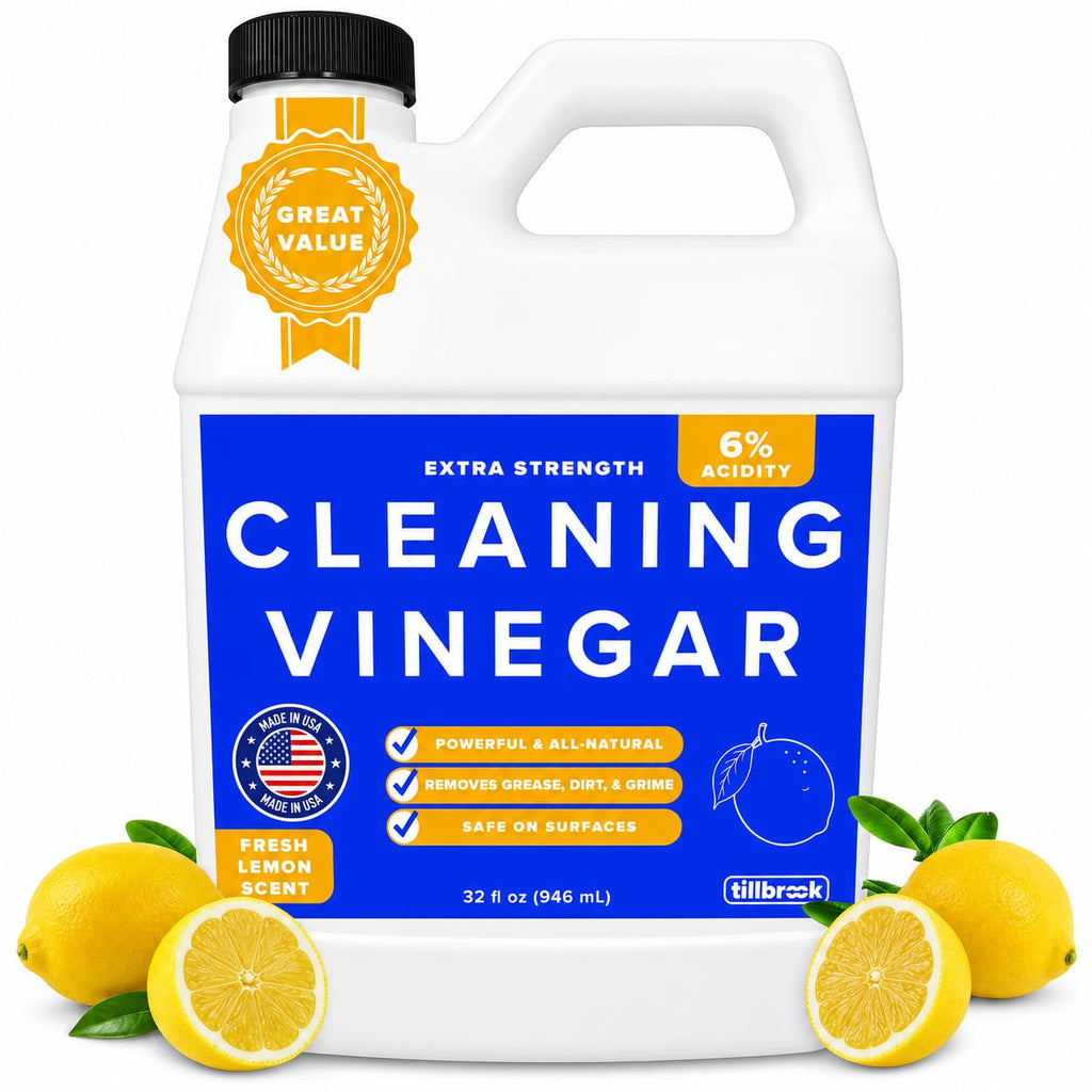 Cleaning Vinegar, 6% Acidity, Lemon Scent, Non-Toxic, 32 oz, Made in USA