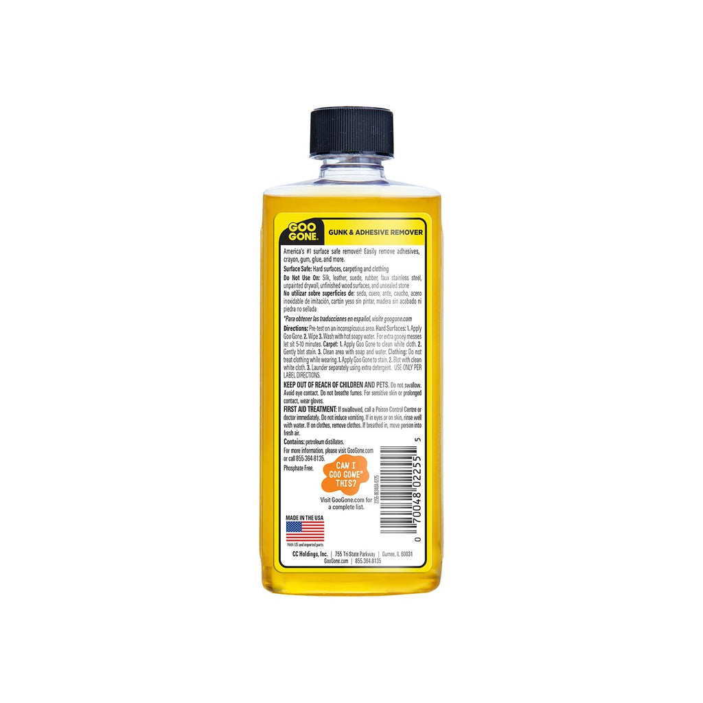 Goo Gone Gunk and Adhesive Remover - Safely and Easily Removes Stickers, Tape Residue, Decals, Grease, Chewing Gum, Crayons and Glue from Surfaces - Trusted Formula for Quick and Easy Removal
