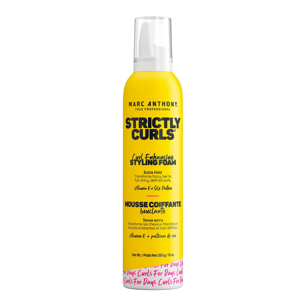 Marc Anthony Strictly Curls, Defining Curl Styling Mousse Foam - Curly Hair | Frizz Taming, Lightweight Curl Defining Hair Mousse, Extra Hold for for Full Volume, Soft, Defined Curls & Waves