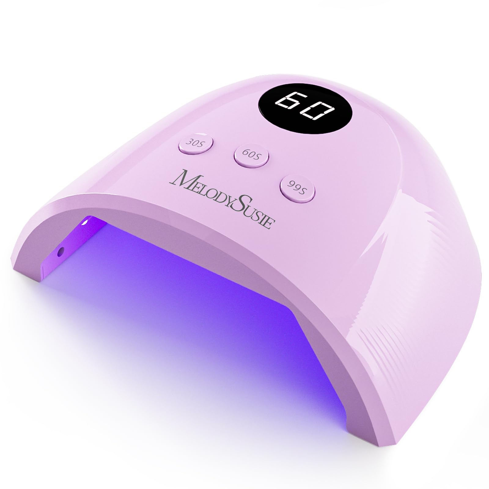 MelodySusie UV Nail Lamp P-Plus30F for Fast Curing Gel Nail Polish | 36W,3 Timer Settings,Smart Sensor,LCD Display,99s Low-Heat Mode,30 UV/LED Beads,Jelly Gel,Base Top Coat,for Beginners at Home