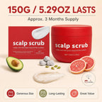 Exfoliating Scalp Scrub Psoriasis Red Jar for Women & Men, Scalp Detox Treatment with Gentle Scrub Particles, Removes Oil, Product Buildup & Dead Skin,Scalp Care for Healthy Looking Hair, 5.3 oz