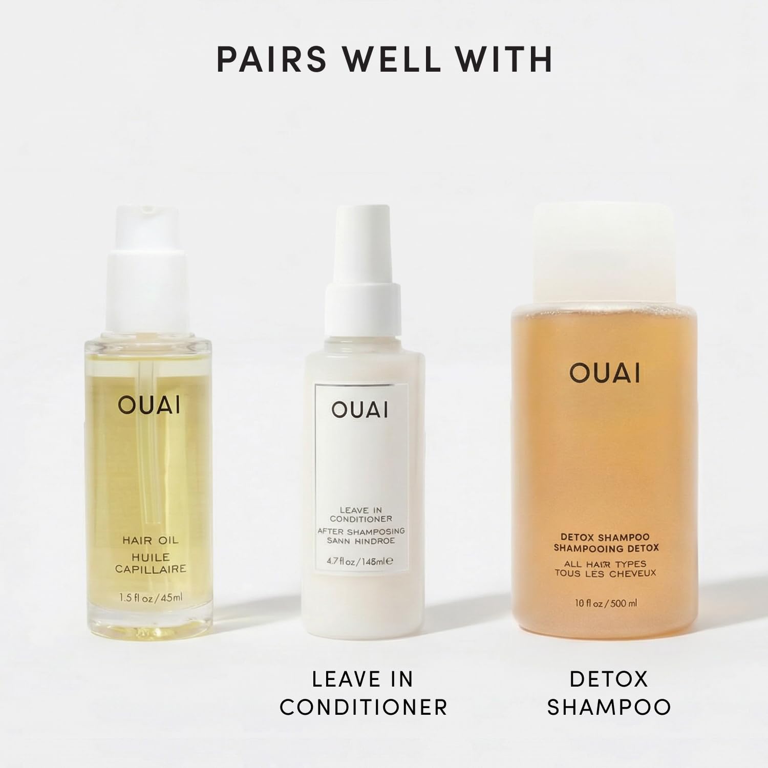 OUAI Hair Oil Travel Size - Helps Reduce Frizz (0.45 Fl Oz) | Add Shine and Smooth Split Ends - Color Safe Formula - Paraben, Phthalate and Sulfate Free