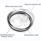 2 Pcs 20 Oz Skinny Tumbler Lid Replacement, Spill Proof, Plastic