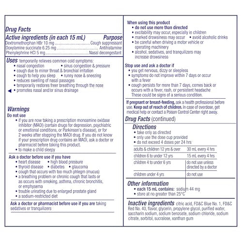 Buy now Vicks NyQuil Cough DM+ Congestion Relief Liquid Medicine, Maximum Strength Multi-Symptom Nighttime Relief for Cough, Nasal Congestion, Sneezing and Runny Nose, Cherry Flavor, 12 FL OZ at indiglob india