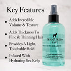 Pete & Pedro Natural Sea Salt Spray For Hair Adds Volume & Texture, 8.5 oz | Sea Salt Spray For Men & Women Adds Instant Volume, Texture, Thickness, Beach Waves, Light Hold, And Fuller Looking Hair