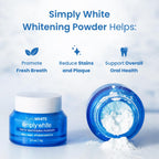 PurelyWHITE DELUXE, Updated Design Whitening Powder - Removes Stains, No Sensitivity - Enamel-Safe Toothpaste Whitening Powder for Coffee, Tea, Food, and Wine.