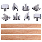 100 Pcs Wood Candle Wicks for Candle Making-50 Wicks & 50 Wick Holders