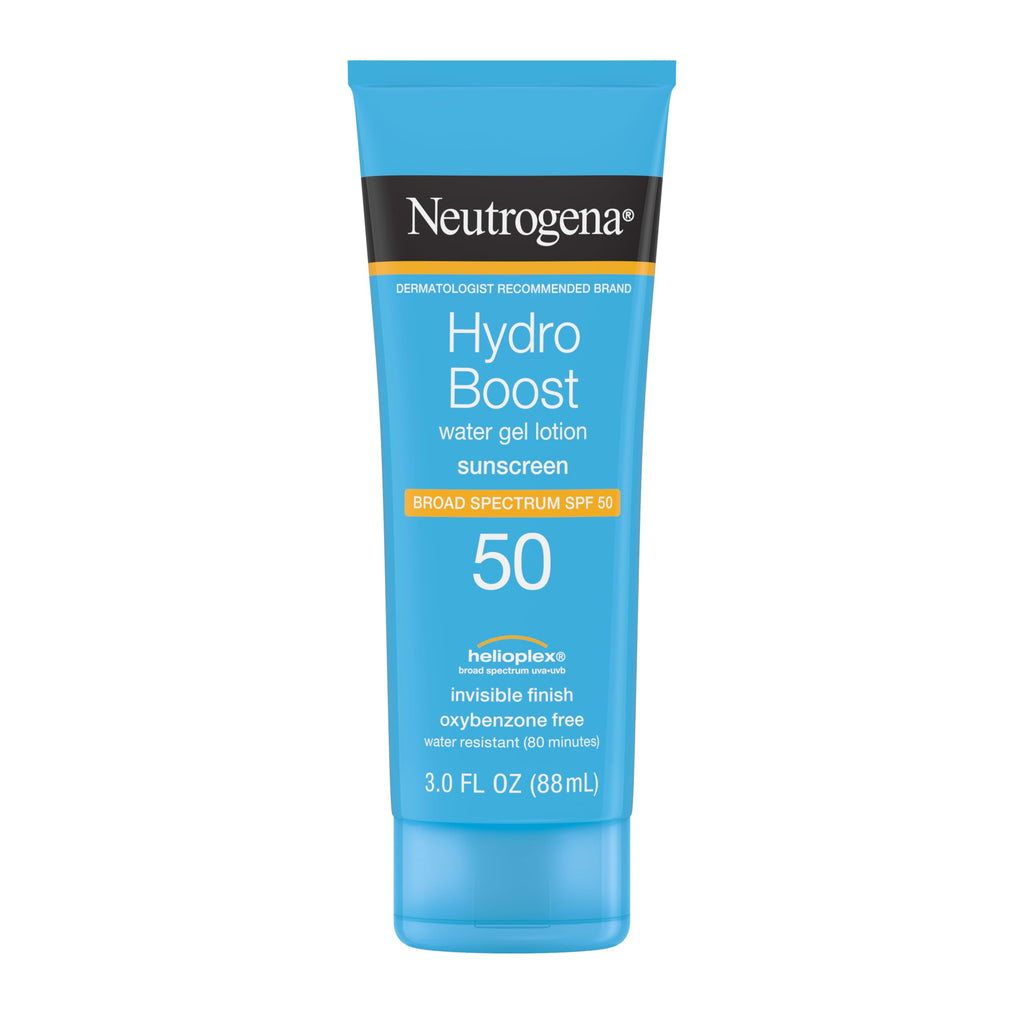 Neutrogena Hydro Boost Water Gel Sunscreen SPF 50, 3 fl oz | Face & Body Sunscreen Lotion, Hydrating, Water-Resistant, Non-Greasy, Broad Spectrum, Lightweight Moisturizer