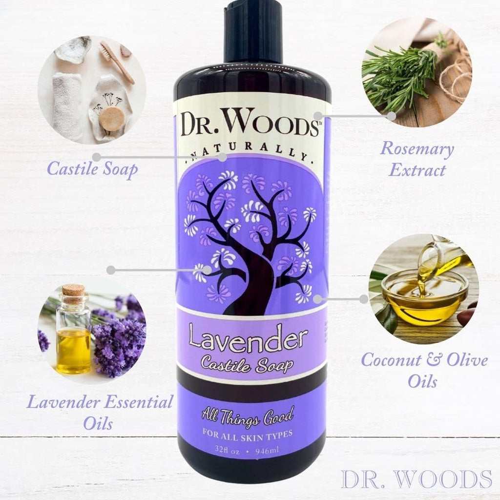 Buy now Dr. Woods Soothing Lavender Castile Soap 32 oz (Pack of 2) at indiglob india
