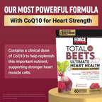 Force Factor Total Beets Blood Pressure Support & Nitric Oxide Supplement | with Beet Root Powder & Grape Seed Extract for Heart Health, Acai Berry Flavor, 120 Beet Chews, 2-Pack