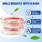 B Rush® Comfort Cover for Braces -Orthodontic Lip Bumper, Lip Shield, Mouth Guard for Brackets, Wax Alternative-Dental Lip Protector