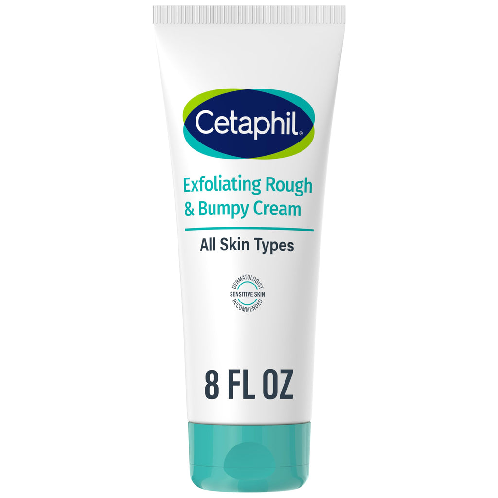 Cetaphil Rough & Bumpy Cream, 20% Urea, Gently Exfoliates, 8 oz | Exfoliating Body Cream For Chicken Skin, KP, Rough Bumpy Skin, Refines Texture, Dermatologist Recommended, 8 Oz Tube