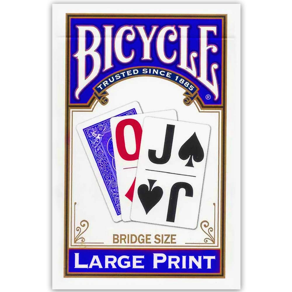 Bicycle Large Print Bridge Size Playing Cards Easy-to-Read for Seniors