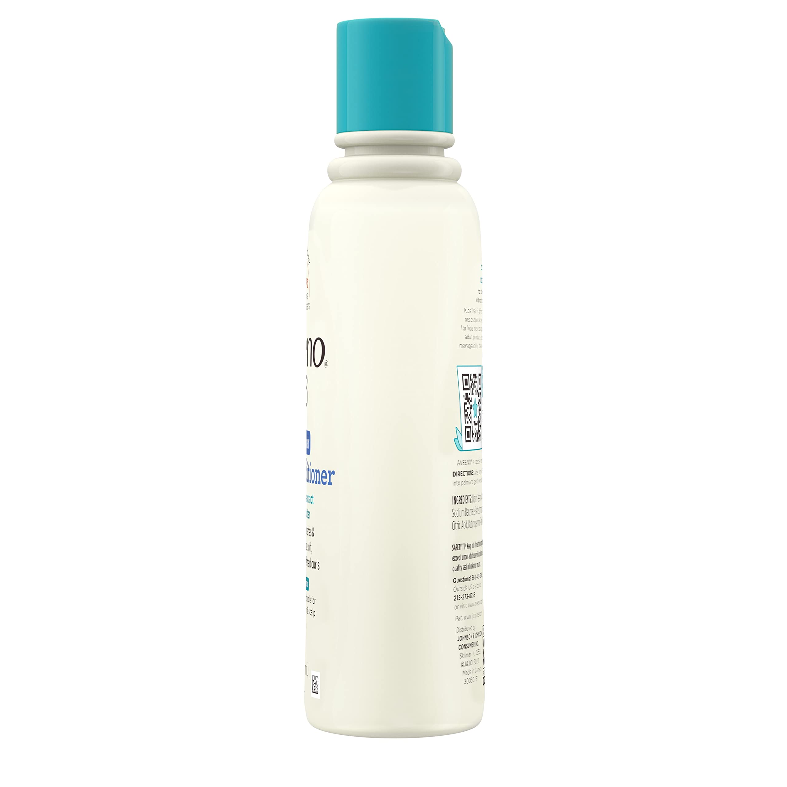 Aveeno Kids Curly Hair Conditioner, 12 fl. oz | Hydrating Conditioner, Oat Extract & Shea Butter, Gentle Scent, Detangles & Moisturizes Curls