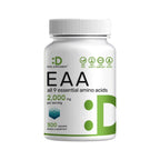 Essential Amino Acids (EAA) 2000mg Per Serving, 300 Capsules – Unflavored - 9 in 1, All BCAAs (Branched-Chain Aminos) – Lean Muscle Support & Natural Pre Workout Supplement
