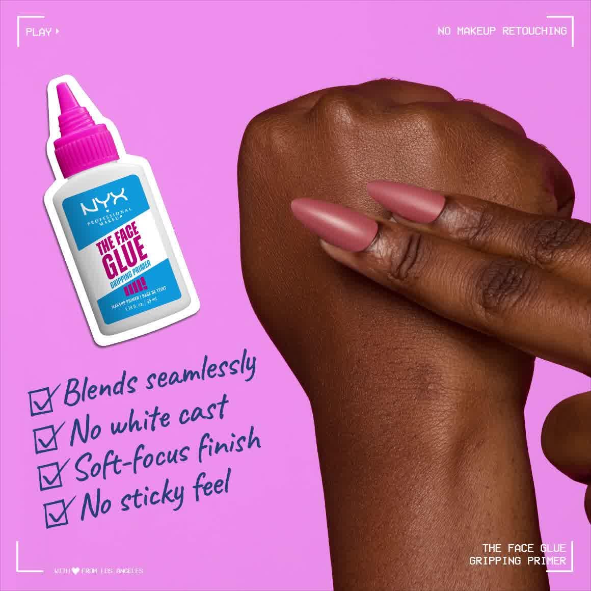Buy now NYX PROFESSIONAL MAKEUP The Face Glue Gripping Primer, Hydrating Makeup Primer with Up To 24HR Wear, Vegan & Cruelty Free at indiglob india