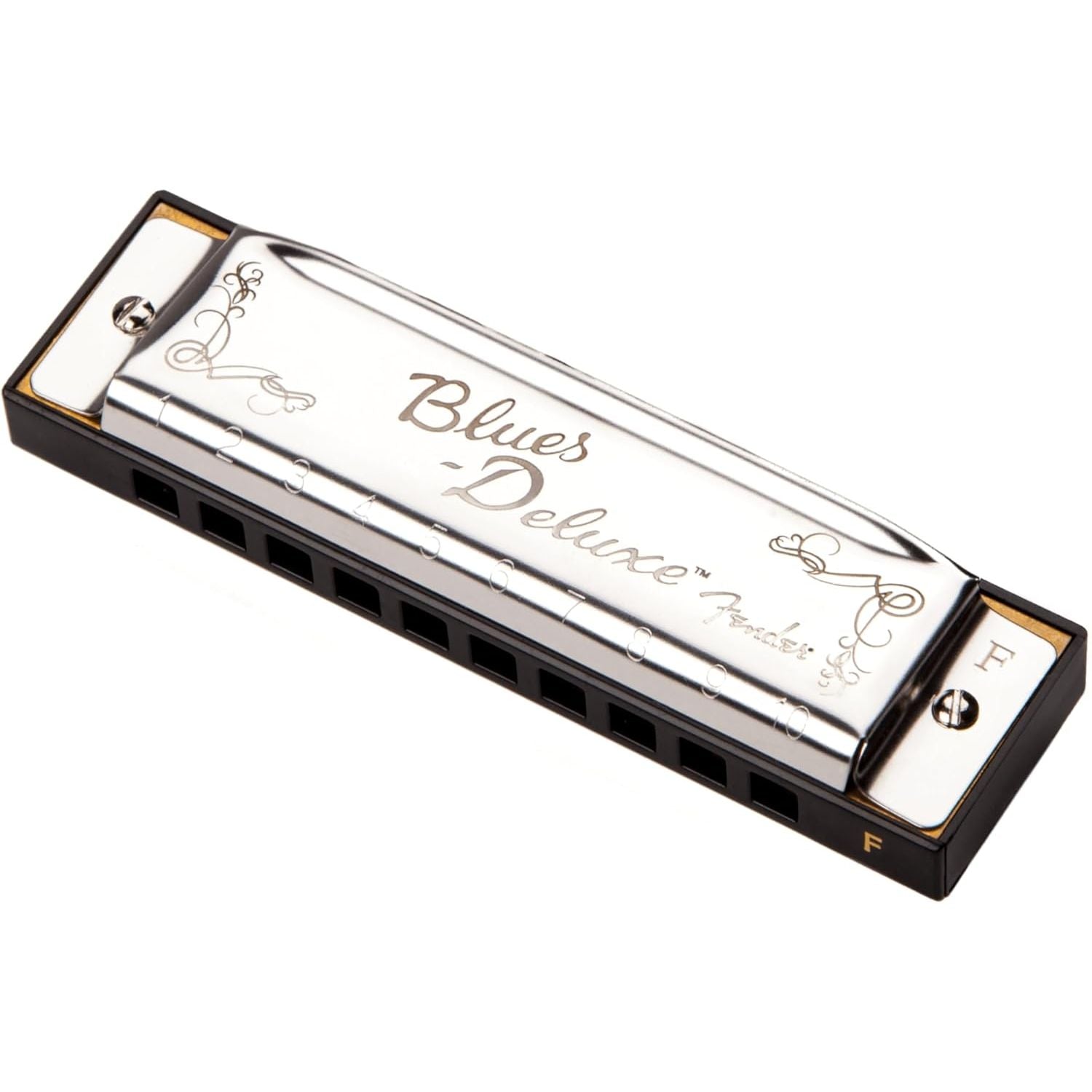 Buy now Fender Blues Deluxe Harmonica, Stocking Stuffers, Guitar Accessories, Pack of 7 with case (Keys C, G, A, D, F, E, B Flat) Pack of 1 Key of F at indiglob india