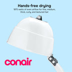 Conair Bonnet Hair Dryer with Carrying Handle, Adjustable Height, 1875W