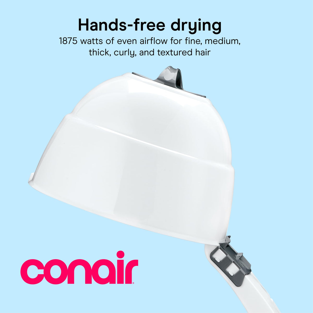 Conair Bonnet Hair Dryer with Carrying Handle, Adjustable Height, 1875W