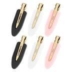 Amizo 6 Pcs Creaseless Hair Clips and 6 Pcs Triangle Powder Puffs for Women | Beauty Makeup Set，No Crease Design, No Bend,Loose Powder,Smooth Makeup Application and No-Dent Hair Styling