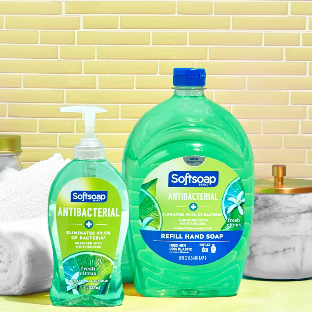 Buy now Softsoap Antibacterial Liquid Hand Soap, Fresh Citrus Scent Hand Soap, 11.25 Ounce, 6 Pack at indiglob india