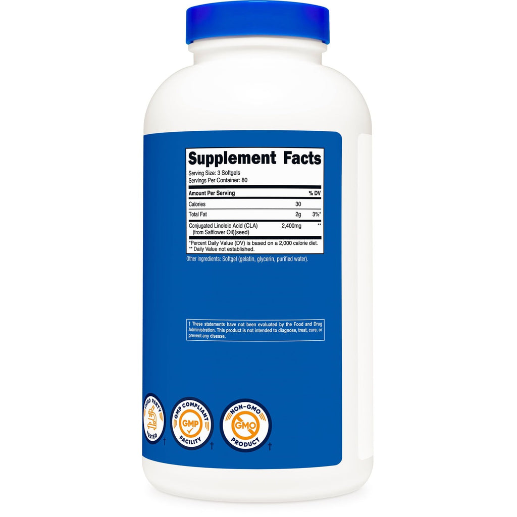 Nutricost CLA (Conjugated Linoleic Acid) 800mg, 240 Softgels