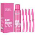 Hair Identifier Spray for Face Shaving Dermaplaning Tool Facial Razors | Skin Body Dermaplane Spray for Women with 4 Face Razor Face Shaver Facial Hair Removal Kit Dermaplane Razor for Women Face