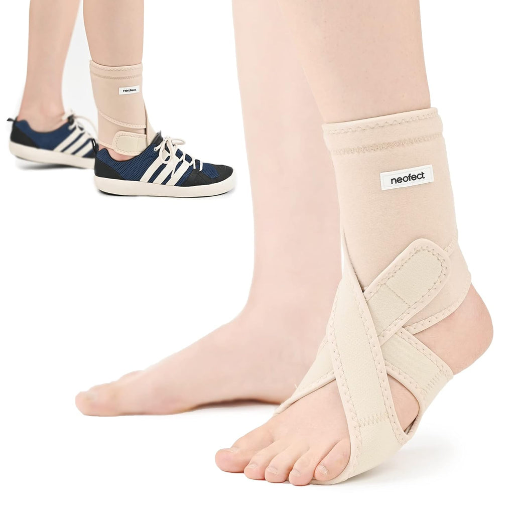 Buy now NEOFECT Drop Foot Brace Beige Right AFO Foot Drop Brace for Walking, Drop Foot Brace with Shoes, Stroke Recovery Equipment, Foot Drop Brace for Sleeping, Adjustable Ankle Brace (Right) Right at indiglob india