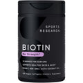 Sports Research® Biotin 10,000mcg w/Coconut Oil, 120 Count Plantgels™ | Max Strength Vegan Biotin (Vitamin B7) for Healthy Skin and Hair Support | Non-GMO, Gluten & Soy-Free, 120 Servings