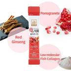 Korean Beauty Baekje Geumsan Women's Pomegranate Collagen Jelly Stick 5.1oz / 30 Count (5 Pack)